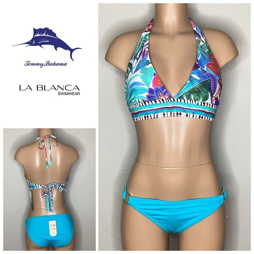 New. Tommy Bahama and La Blanca tropical DD-cup bikini. Large. Retails $159